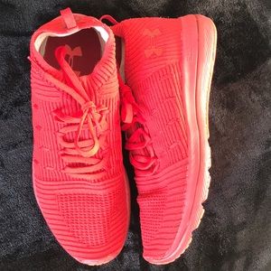 Under armour red women’s sneakers